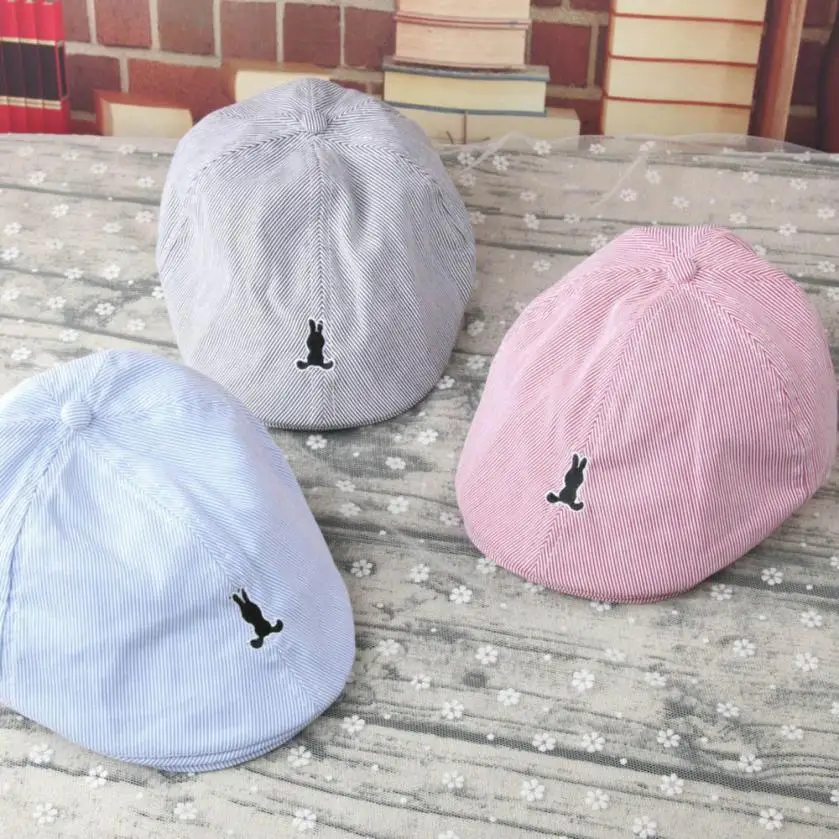 2018 NEW Arrival Kids Baby Boy Girl Cotton Stripe Beret Cap Newsboy Casquette Baseball Hat cool fashionable August 13 | Детская одежда