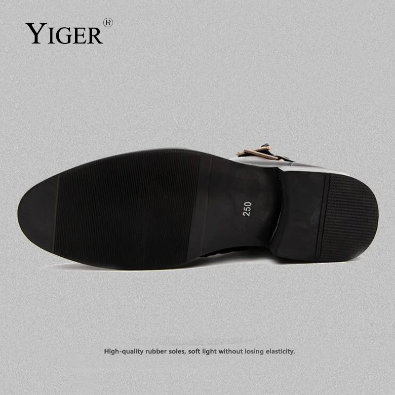 YIGER/Новинка 2018 года мужские Ботильоны Ботинки Martin из натуральной кожи короткие