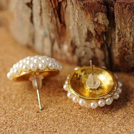 Новые Модные Винтажные жемчужные серьги в виде сердца персикового цвета