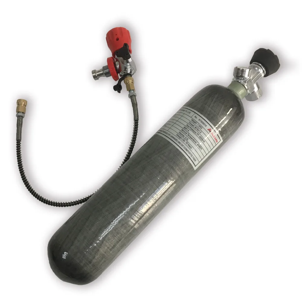 AC102301 2L 4500PSI углеродного волокна цилиндра с клапаном и АЗС дыхание воздушный
