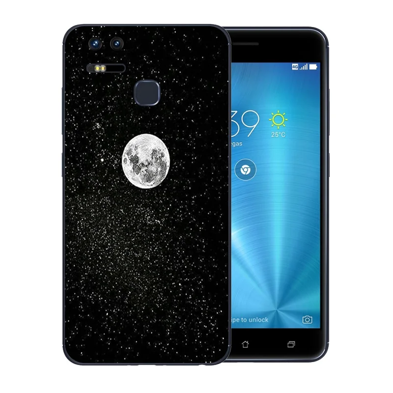 5.5 inch For Asus Zenfone 3 Zoom ZE553KL Phone Case Soft TPU Silicone Coque Space World Pattern Cover matte Full Protector Shell |