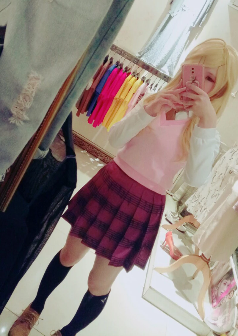 Японская игра Danganronpa V3 Akamatsu Kaede косплей костюм Женская милая школьная Униформа