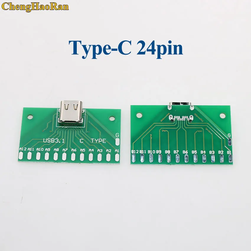 Type-C 24pin ChengHaoRan для iPhone 5 5S 6 Мини видеокамера с разъемом Micro USB Для DIP адаптер PCB Тесты Плата USB 2,0 3,0 3,1/Тип-C/HDMI Женский Разъем - Цвет: Type-C 24pin