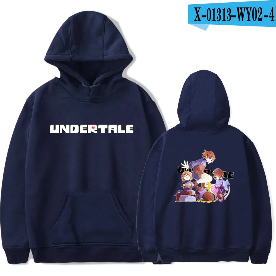 navyblue Aikooki, Новое поступление, толстовки Undertale, мужские/женские, модные, повседневные, хип-хоп, худи, принт, Undertale, мужские толстовки, пуловеры с капюшоном - Цвет: navyblue