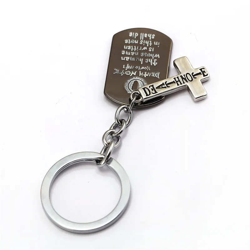 Новый аниме Death Note Брелок двойной L крест логотип собака тег брелок металлический