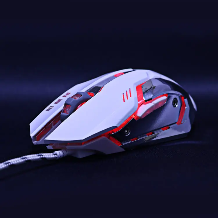 MMR2 white Игровая мышь, 6 кнопок, регулируемая, 3200 dpi, оптическая, для программирования макросов, проводная, USB, игровая мышь, 4 цвета, дышащая, переменный светильник, мыши - Цвет: MMR2 white