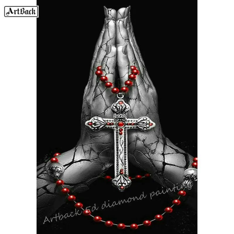 Алмазная 5d картина крестиком с молитвенным узором прямоугольная христианскими
