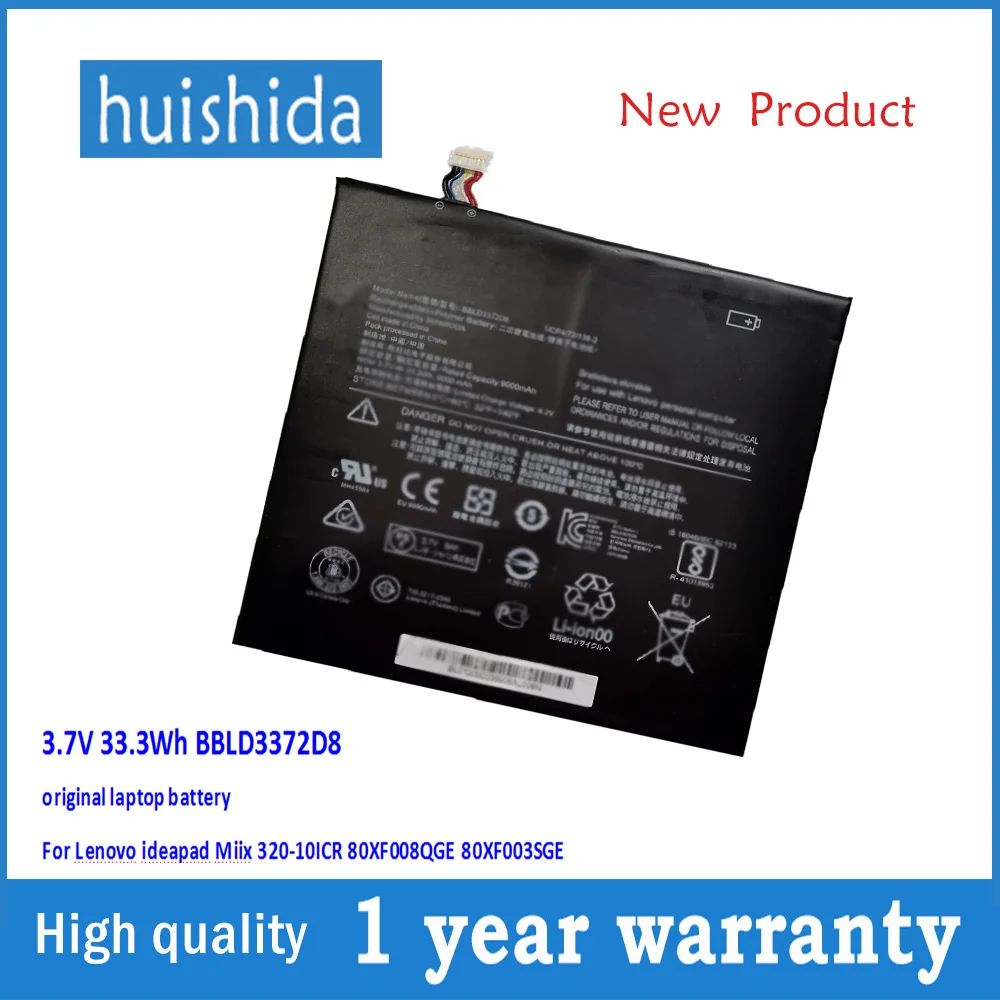 3 7 v 33 3W BBLD3372D8 Оригинальный аккумулятор для ноутбука Lenovo IdeaPad MiiX 320 10ICR 80XF008QGE... 80XF003SGE