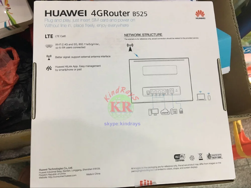 Разблокированный 4g маршрутизатор huawei b525 B525s-23a 4G LTE Cat6 беспроводной маршрутизатор 4G CPE промышленный Wi-Fi роутер wifi маршрутизатор, sim-карта