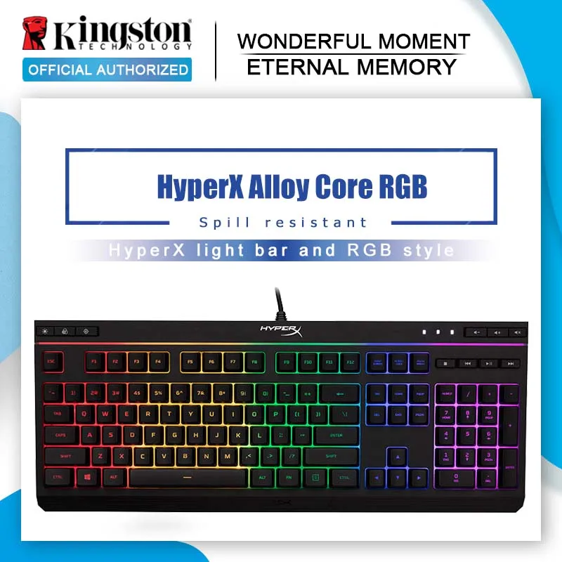 KINGSTON HyperX сплав Core RGB E sports игровая клавиатура металлическая панель механическая