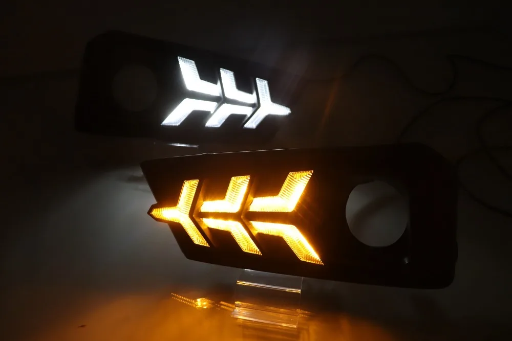 Car Styling DRL for Honda Amaze led drl 12v daytime running light for Amaze led drl with signal fog lam Car Accessories