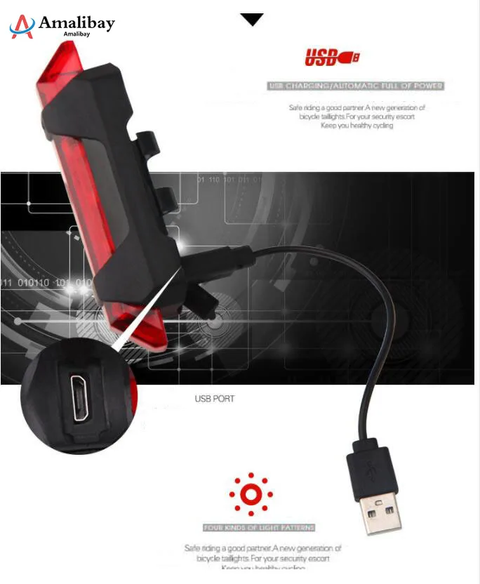 Предупреждение ющий светильник для скутера, usb зарядка, вспышка, задний светильник для Ninebot KickScooter ES1 ES2 ES4 Xiaomi Ninebot, запчасти, аксессуары