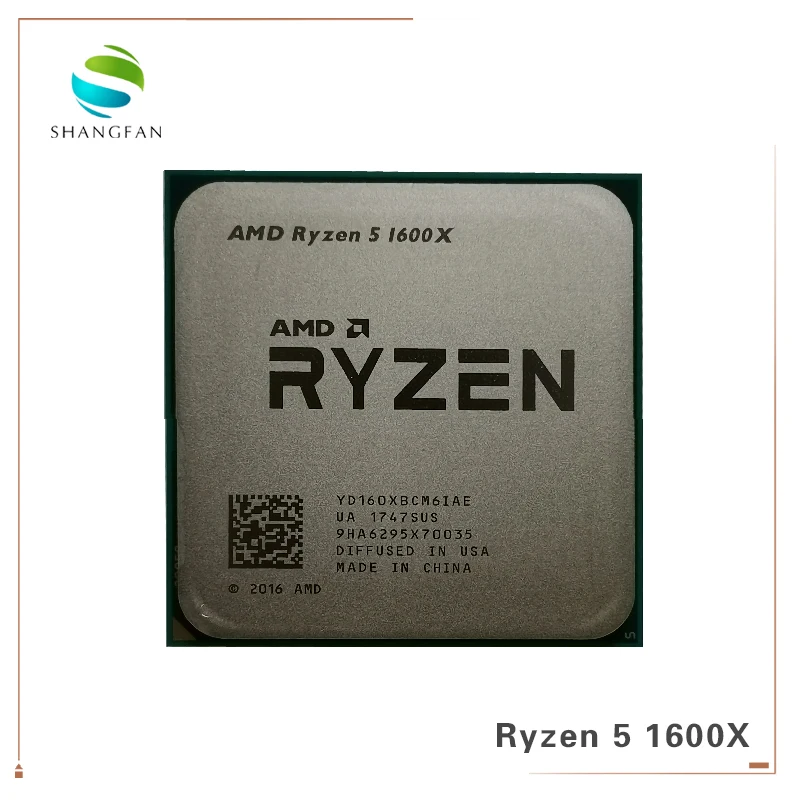 AMD Ryzen 5 1600X R5 3 6 ГГц шестиядерный двенадцать нить Процессор процессор 95 Вт L3 = 16M