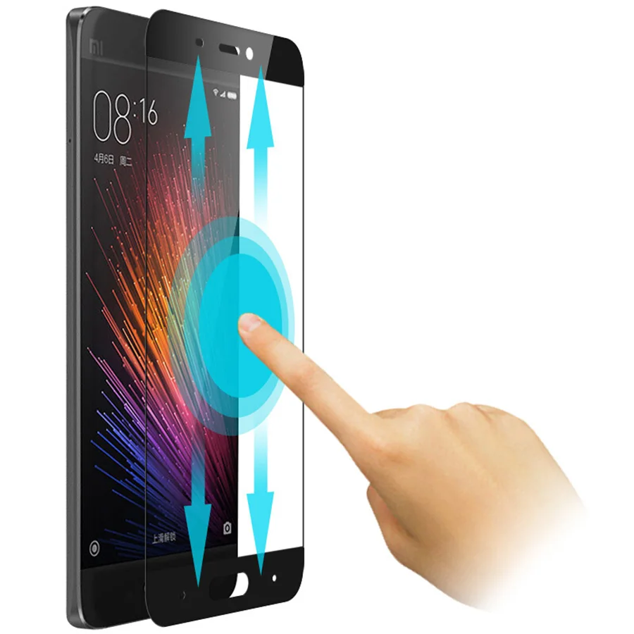 SHUOHU 2.5D полное покрытие закаленное Стекло для Xiaomi Mi 5 9 h Экран Защитная пленка