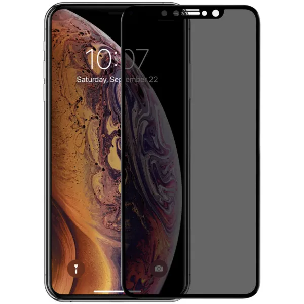 Черный Антибликовое закаленное стекло протектор экрана для iPhone XS Max NILLKIN 3D AP+ MAX надежное закаленное стекло для iPhone XS Max 6,5'' - Цвет: Черный