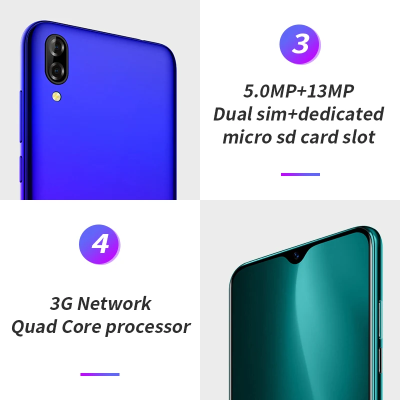 Оригинальный Blackview A60 3G смартфон 19:9 6 088 "Android мобильный телефон 4080 мАч