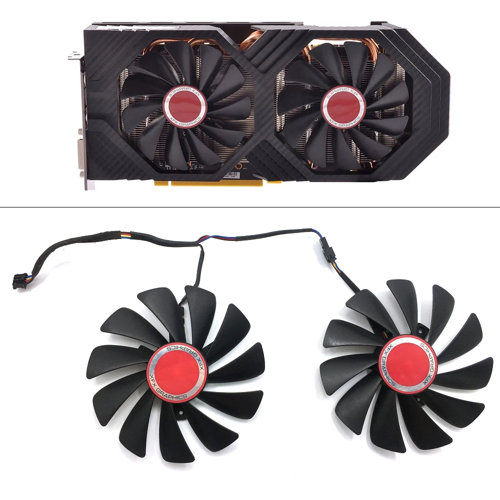 Original 95MM CF1010U12S DIY FDC10U12S9-C PC Cooler Fan Replace For XFX AMD Radeon RX580 RX590 GPU Graphics Card Cooling Fan