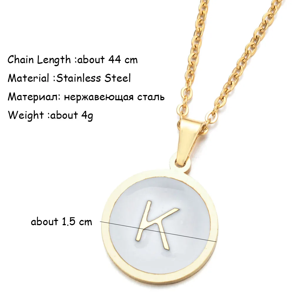 

Simple Stainless Steel 26 Letter Initial Alphabet Pendant Necklaces Women Girl Gold Color Chain Necklace Collier Female Jewelry