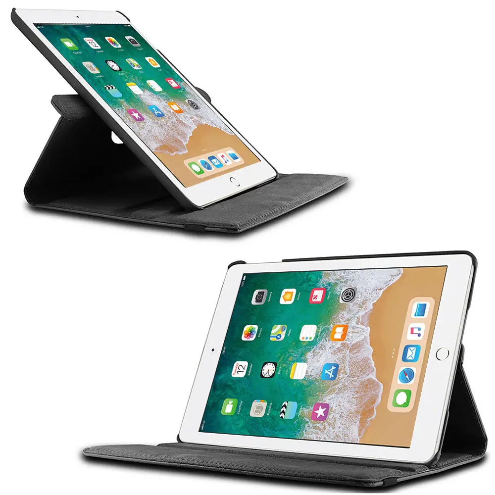 Для iPad 9 7 2017 2018 чехол A1822 A1893 вращающийся на 360 градусов смарт из искусственной кожи