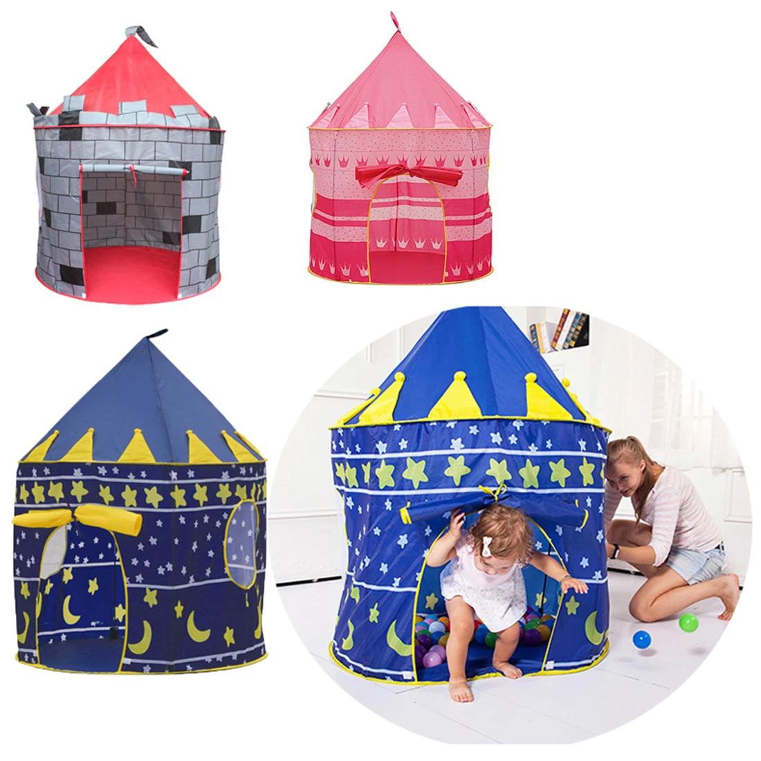 Замок дворец палатка Детская большой крытый игры игрушки Дом дети шатер пляжа