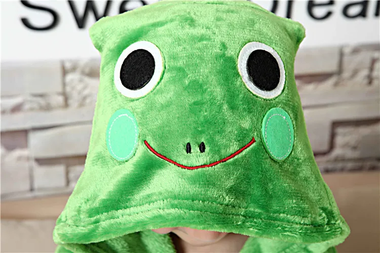 Аниме милая лягушка для костюмированных вечеринок Onesie детей фланель животные
