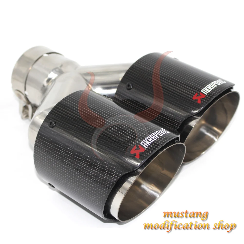 Правый akrapovic глушитель из углеродного волокна Выхлопной Трубы сопло автомобиля exhause y-образная прямая гладкая ткань глянцевая поверхность