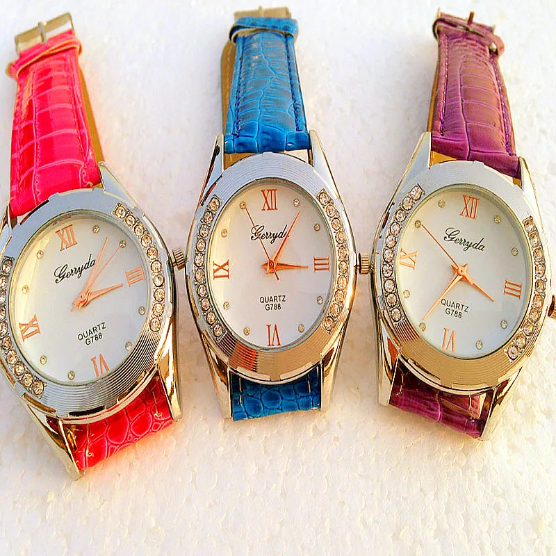 Хит продаж! Модные женские туфли Часы римскими цифрами Повседневные платья часы