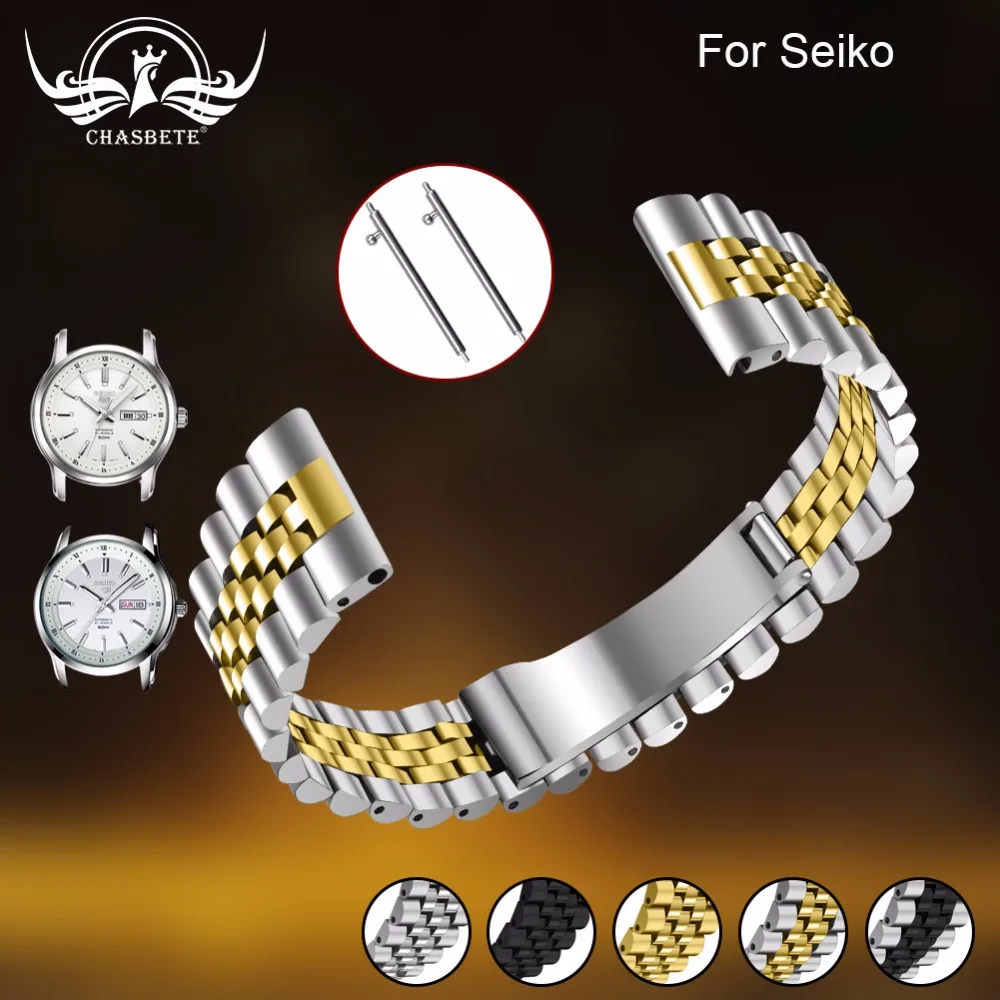 

Stainless Steel Watchband Metal for Seiko 18mm 20mm 22mm Silver generalStainless Steel Watches Bands Straps Bracelet Wristwatch