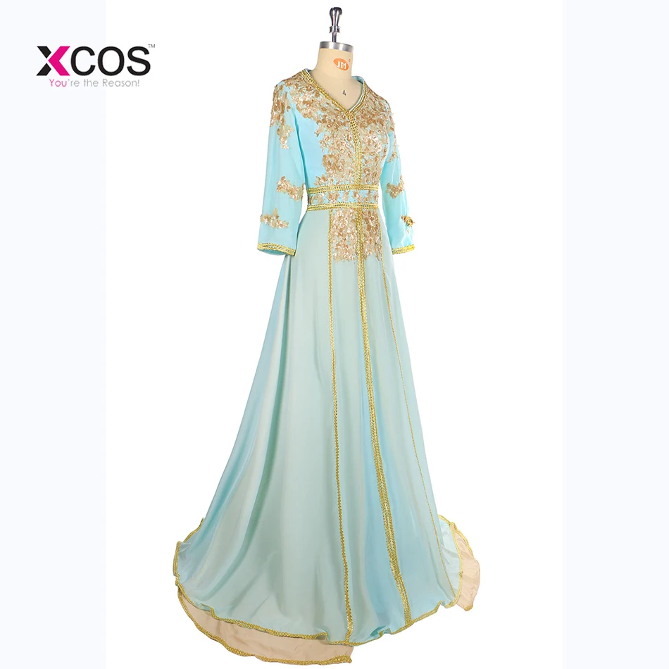 2017 вечернее платье абайя с длинным рукавом Дубай Арабский Кафтан блестящие