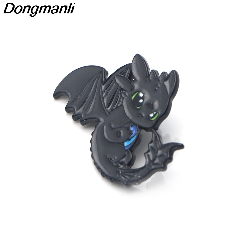 P3220 Dongmanli, Как приручить дракона, металлические эмалированные броши на булавке, мультяшная креативная металлическая брошь на булавке, Джинсовая Шляпа, значок, ювелирные изделия