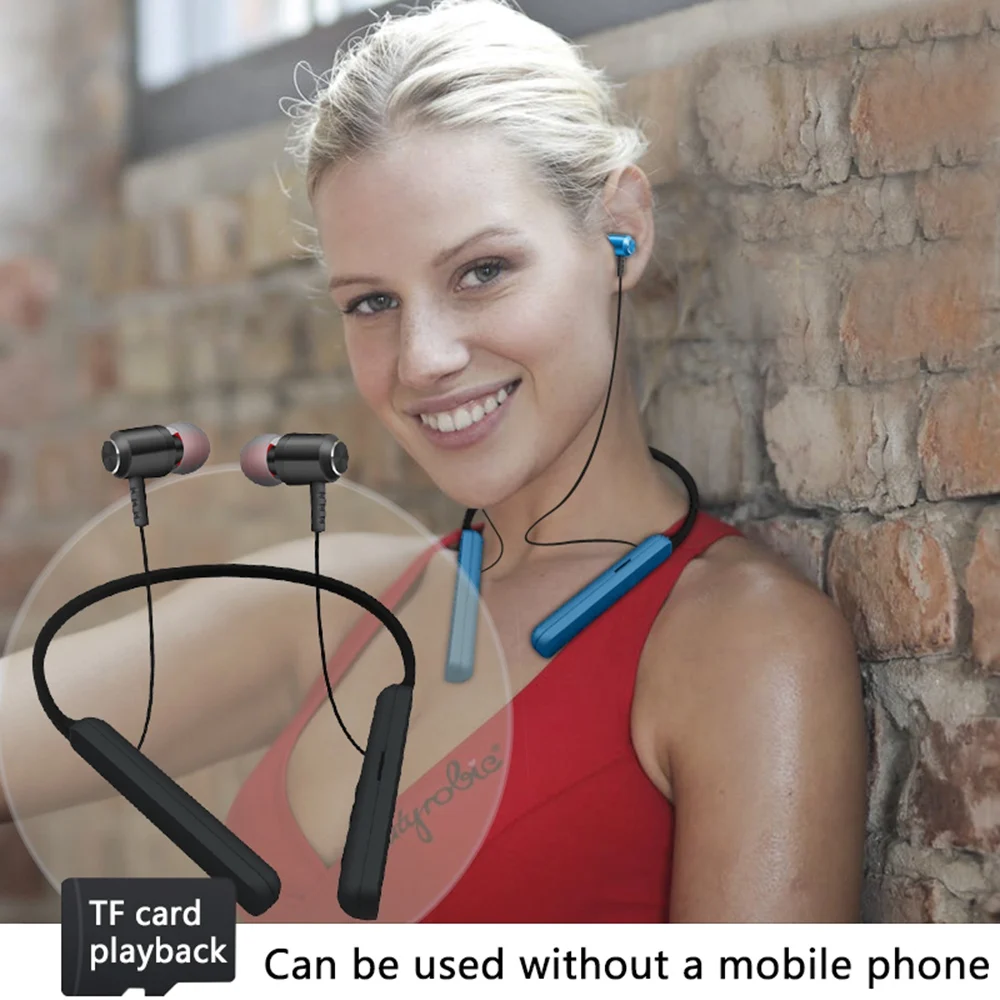 С TF картой памяти Bluetooth подголовник гарнитура Handfree Спортивная с микрофоном