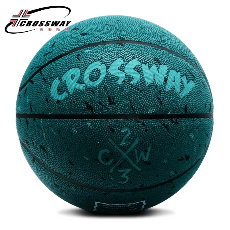 Лидер продаж, новинка, брендовые дешевые баскетбольные мячи CROSSWAY L702, Официальный баскетбольный мяч из искусственной кожи, Размер 7,, с сетчатой сумкой+ игла - Цвет: Size 7 As the show