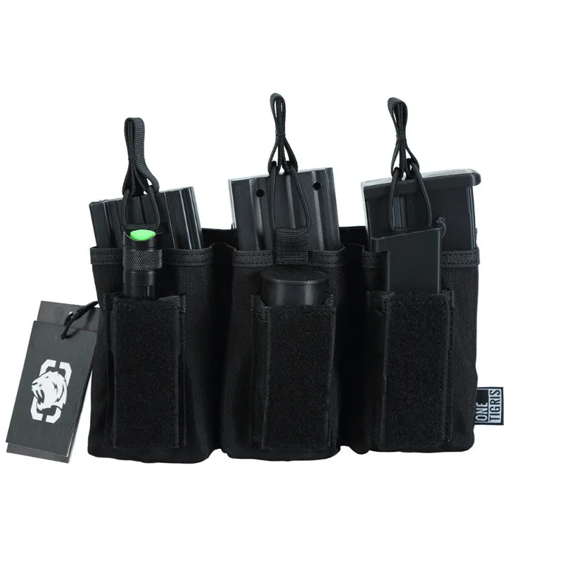 OneTigris Открытый Топ Тройная винтовка/Пистолет подсумок Тактический M4/M16/SA80/G36/AK47/AK74 подсумок для страйкбола пейнтбола