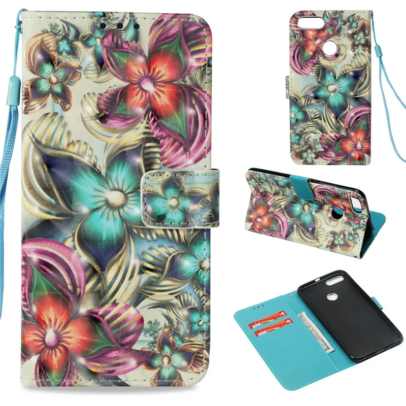 Кожаный чехол книжка с откидной крышкой для Xiaomi Mi A1 Redmi 4A Note 4X 5A Prime 3D бумажник