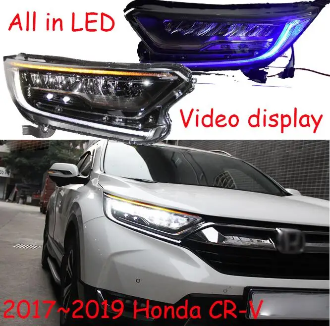 2019y автомобиль bumer головной свет для Honda CR-V CRV фары автомобильные аксессуары все в светодиодный налобный противотуманный фонарь для CR V CRV фары - Цвет: white yellow blue