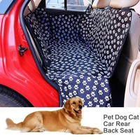 pet carriers oxford fabric paw pattern car pet seat cover dog car back seat carrier waterproof pet mat hammock cushion protector