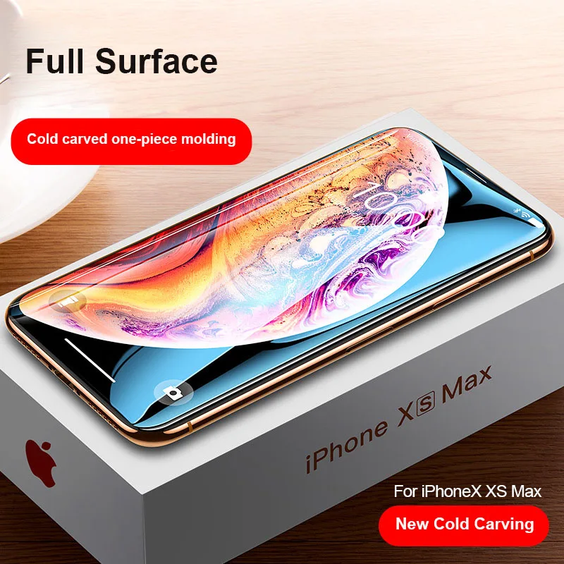 5D закаленное стекло для защиты экрана iPhone 12 11 Pro Max Mini XR X XS 6 6S 7 8 Plus SE 2020 Передняя