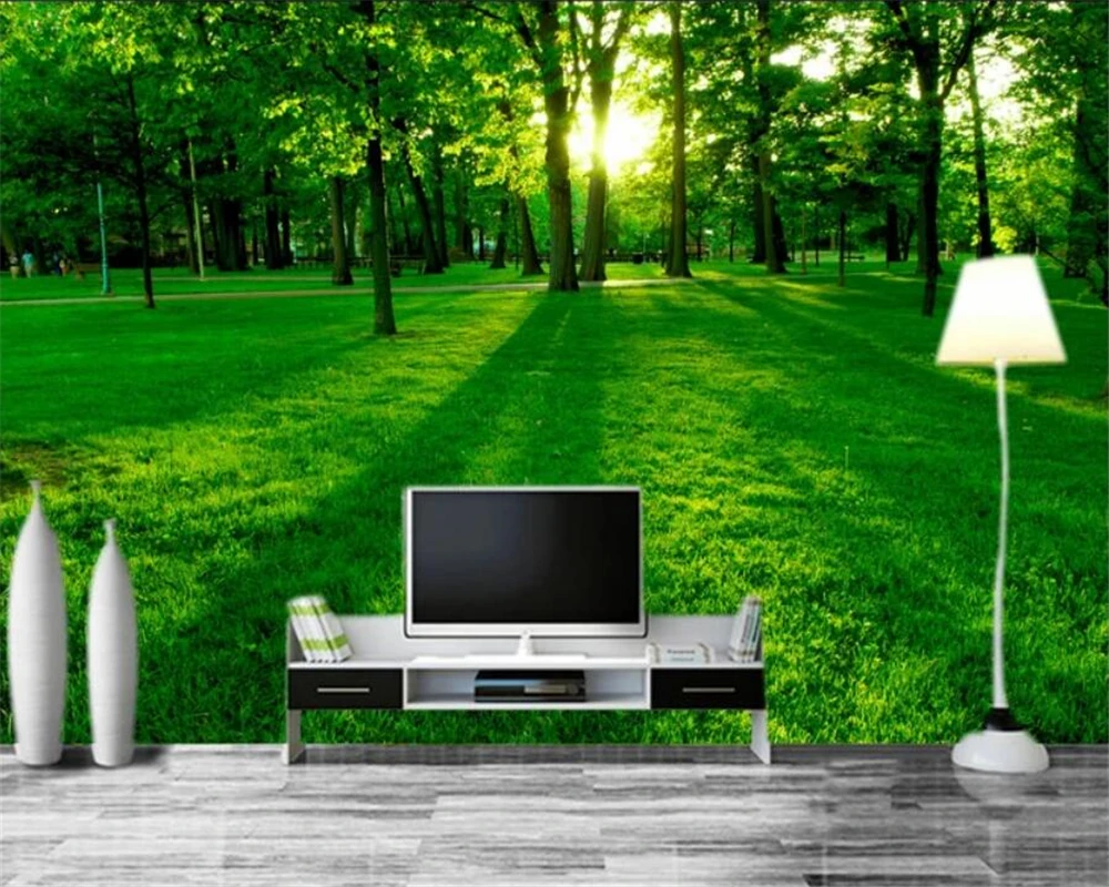 Beibehang пользовательские обои 3d фрески красивые зеленые деревья фон для телевизора