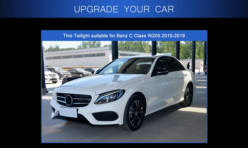 Автомобильный Стайлинг для Benz W205 задние фонари- C180 C200 C260 C300 задний фонарь светодиодный задние фары DRL тормоз заднего хода авто аксессуары
