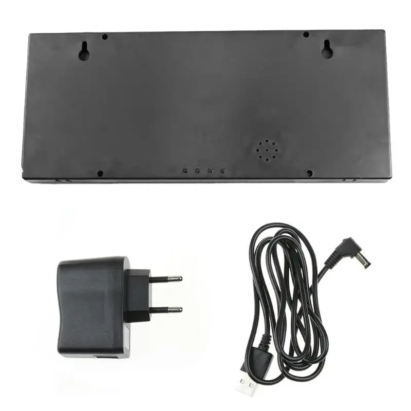 USB цифровой будильник, светодиодный, электронные часы с подсветкой, Повтор звука, календарь, настольные часы с европейской вилкой