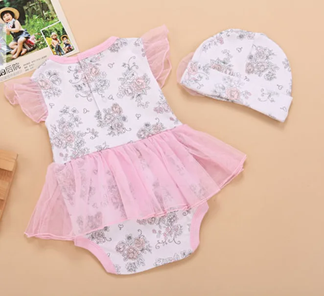 Летние Комбинезоны для маленьких девочек 100% хлопок кружевные комплекты одежды