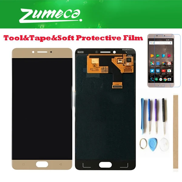 

High Quality For Gionee M6 Higscreen Power 5 Max Highscreen Power Five Max LCD Display+Touch Screen Digitizer Gold Color+ Kits