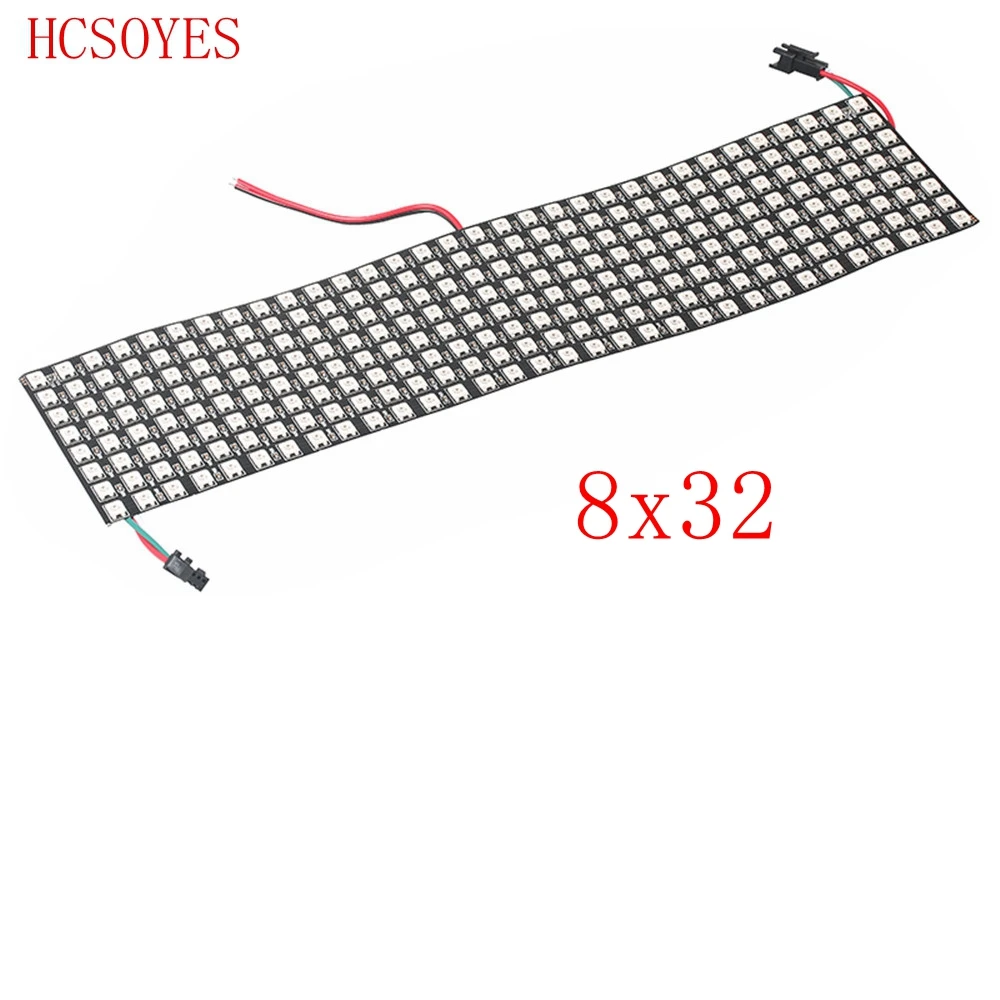 DC5V WS2812 WS2812B индивидуально адресуемых 8X32 Пиксели Гибкий цифровой светодиодный