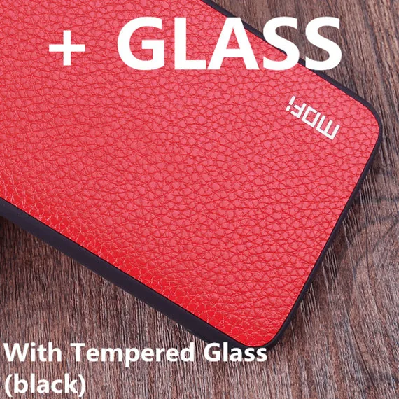 Red with Glass MOFi задняя крышка для Apple iPhone XR чехол для iPhone XR корпус для Apple XR высокое качество полуобернутый из искусственной кожи Fundas Coque - Цвет: Red with Glass