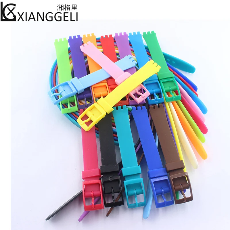 Ремешок силиконовый для наручных часов Swatch LK343 LP131 LR123 LN148 аксессуары 12 мм|Ремешки