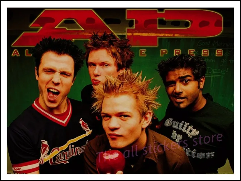 Винтаж плакат. Sum 41 ретро крафт плакат со скалой живопись Музыка группа бар ресторан студенческое общежитие наклейки на стену/6037 - Цвет: 14