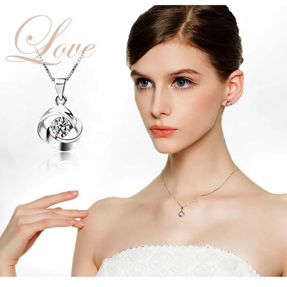 Модные туфли из натуральной 100% 925 стерлингового серебра ожерелья для женщин