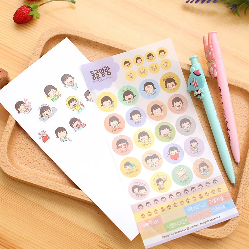 (6 листов/партия) декоративная наклейка в Корейском стиле | Канцтовары для офиса и