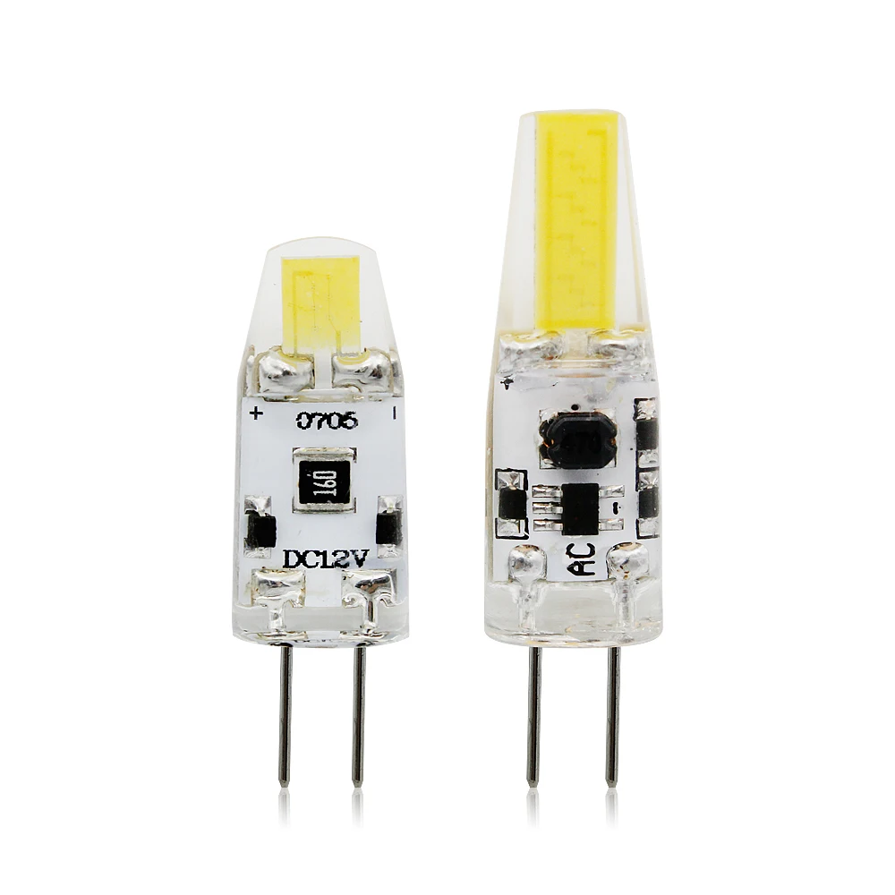 Миниатсветодиодный рная светодиодная лампочка G4 COB AC/DC 12 В 220 Силиконовые свечи 3