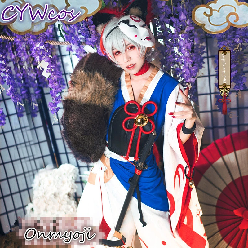 Предпродажа Косплей Onmyoji SSR новая кожа белый Баи цангжу Unawakened Костюм японское